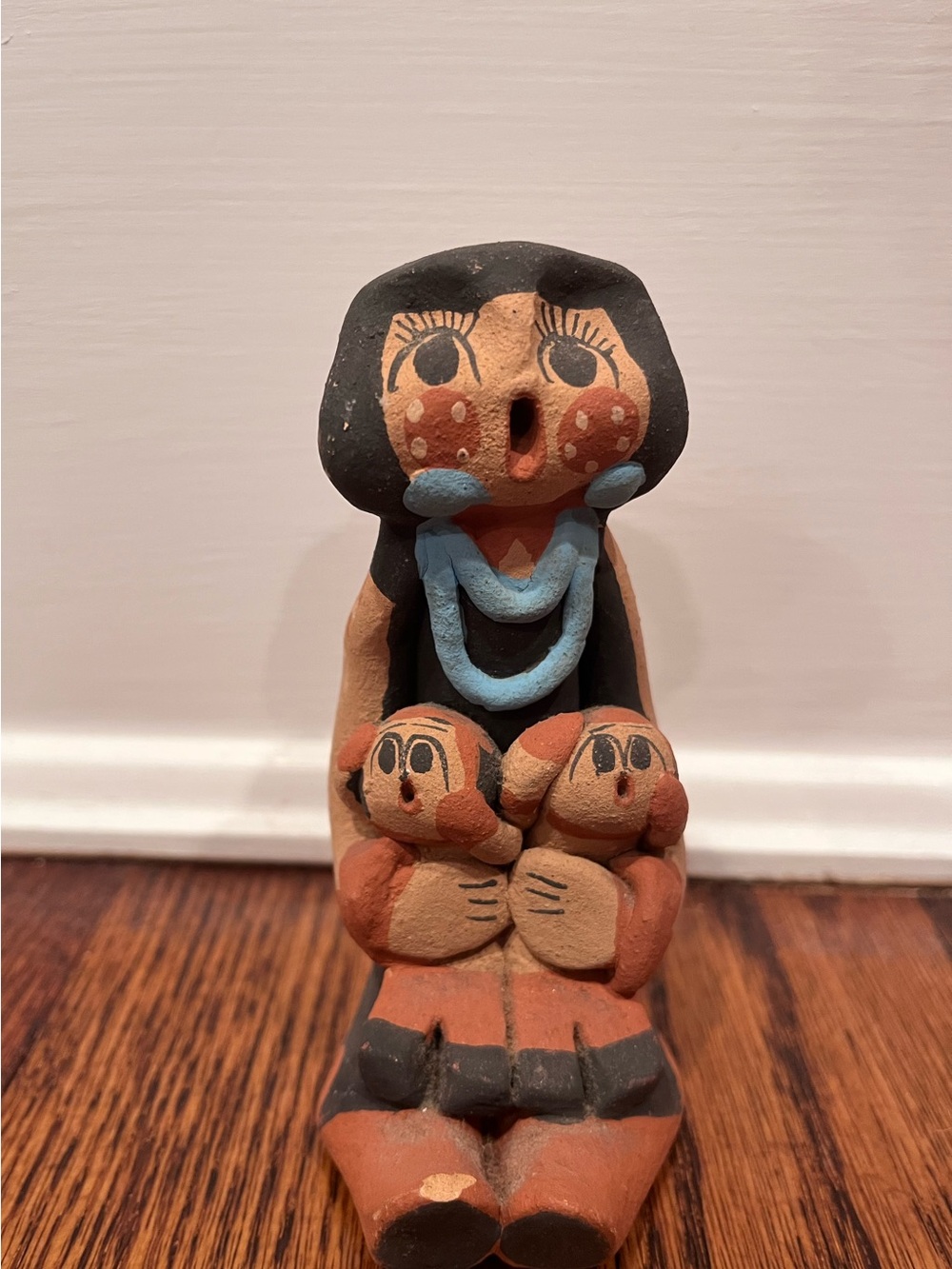 Jemez Pueblo  Storyteller Native American Hand Painted signed Caroline Sando